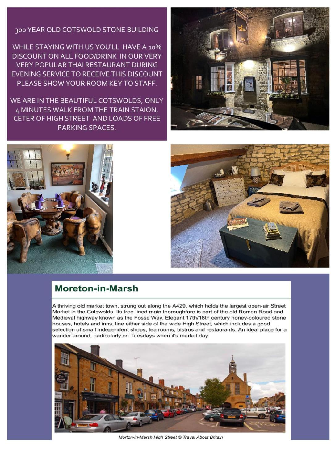Siam Cottage Guesthouse Over 300 Years Old With Thai Restaurant Moreton-in-Marsh Экстерьер фото